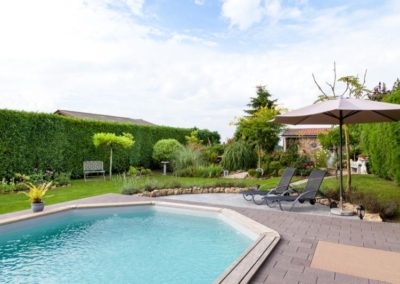 construction d'une piscine ossature bois à Nandrin