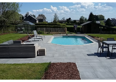 construction piscine en bois et terrasse à Liège