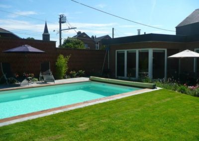 construction piscine en bois enterrée à Nandrin
