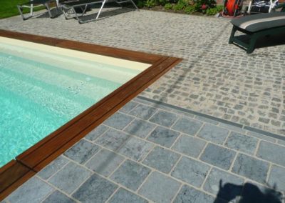construction d'une piscine en bois par Piscines Concept à Liège